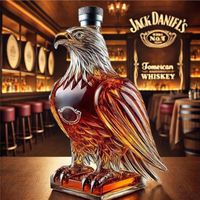 Petit décanteur d'alcool en forme d'aigle, bouteille de whisky en verre pour papa et mari, bouteille d'alcool d'aigle exquise, décoration amusante pour la maison pour les vacances  15