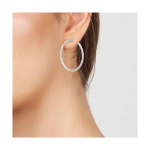 Boucles D'oreilles Créoles En Acier Inoxydable Avec Zircon - Bijoux élégants Pour Hommes Et Femmes