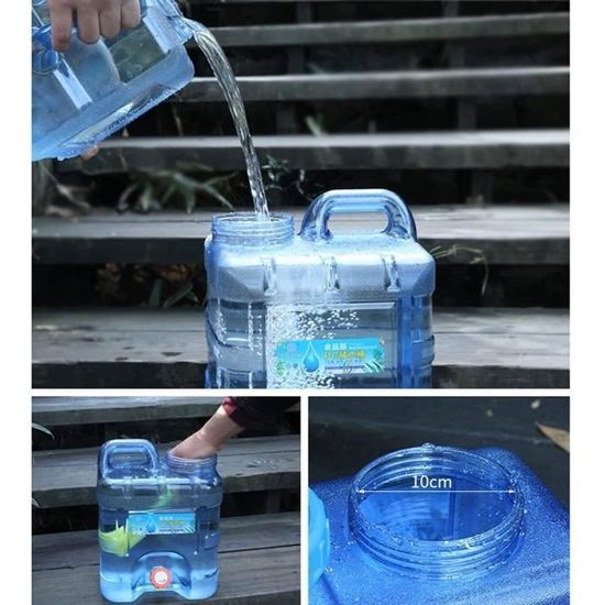 Jerrican pliable Relaxdays 20 l - lot de 3 - bidon d'eau potable avec robinet