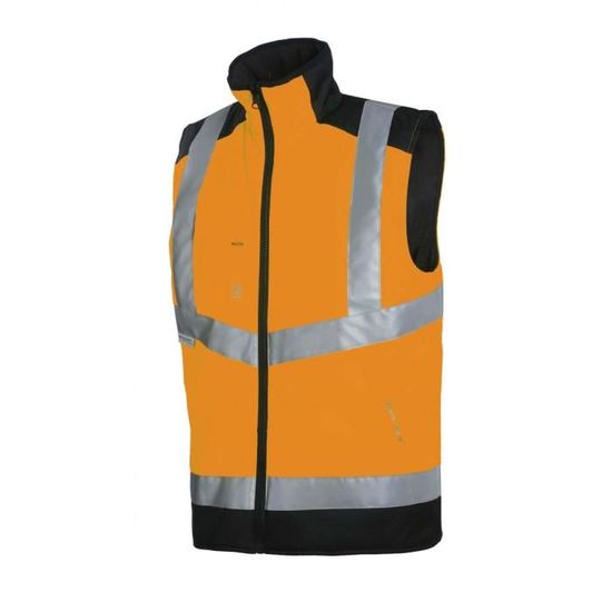 GILET SANS MANCHE DE TRAVAIL WILEY ORANGE FLUO NORTH WAYS Orange Cdiscount Pret a Porter
