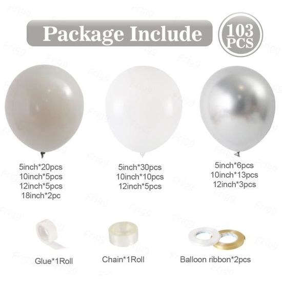 Kit d'arche de ballons en forme de cœur, décoration de fond de fête, support de ballons amovible, pour mariage