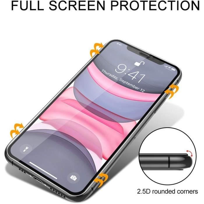 Pack De 2 Protections écran MAGIC JOHN Privacy Pour IPhone 11 / XR - Verre Trempé Anti-espion