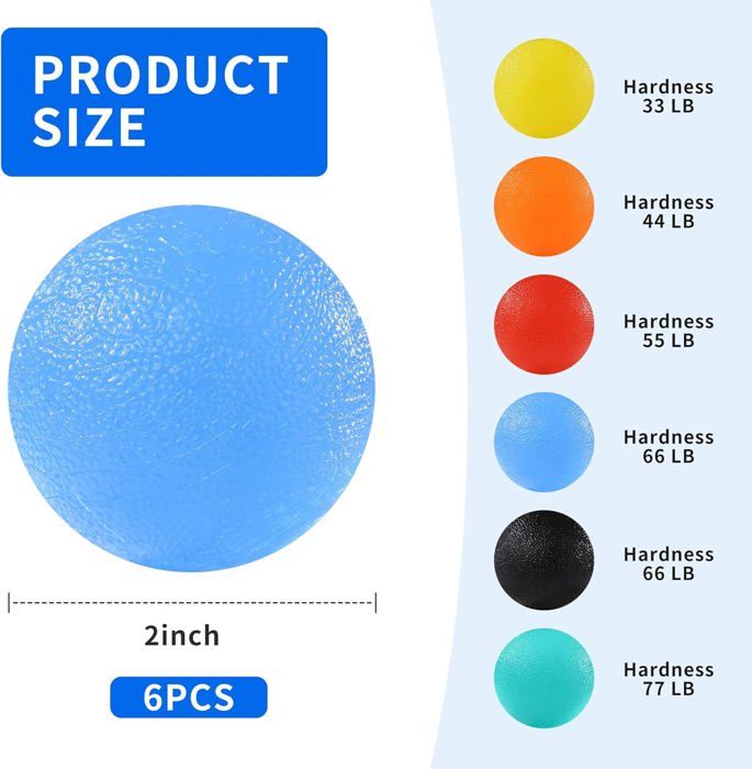 Lot De 3 Balles Anti-stress Silicone - 15kg, 25kg, 30kg - Rééducation Main Et Renforcement Musculaire