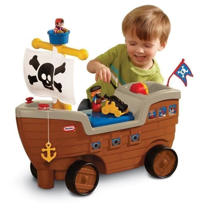LITTLE TIKES Porteur et Pousseur Bateau De Pirate 2 En 1