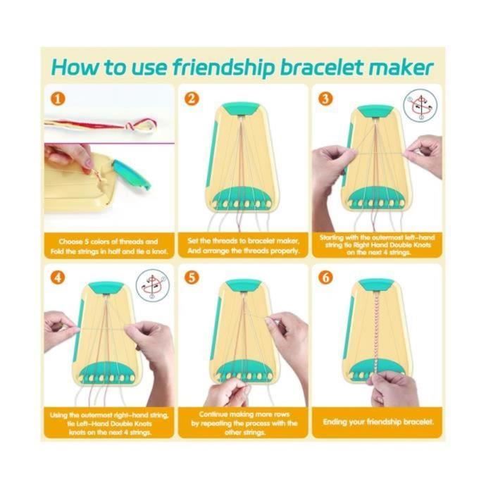 Arts et travaux manuels pour les enfants de 8 à 12 ans, kit de fabrication  de bracelets d'amitié pour filles, kit de fabrication de