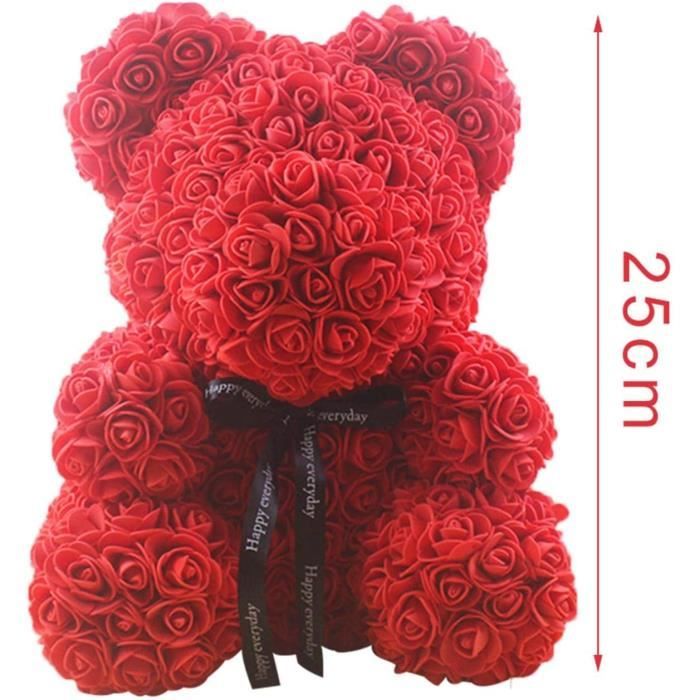 Ours en peluche hotsell avec des roses