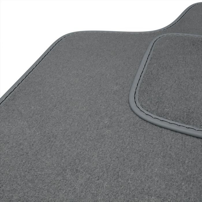 Tapis de sol feutre pour Peugeot 208 (2012-2019) - tapis de voiture - noir  - DGS Autodywan