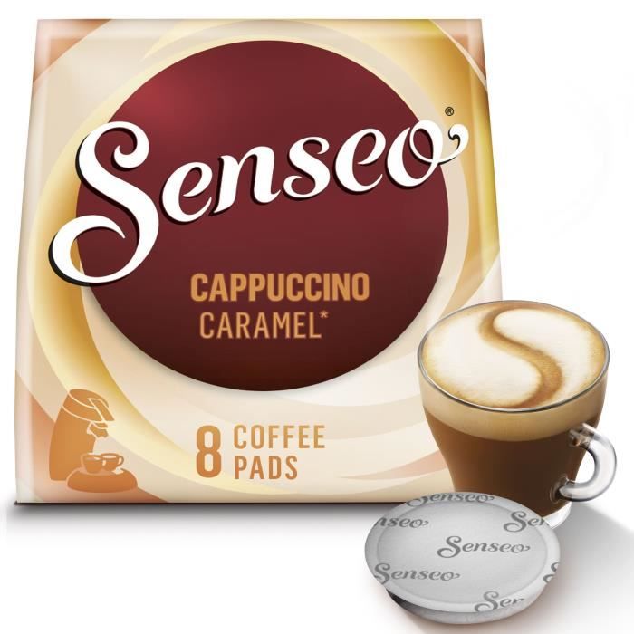 Senseo Cappuccino Caramel Lot de 3 boîtes de 8 dosettes de café en Caramel  : : Epicerie