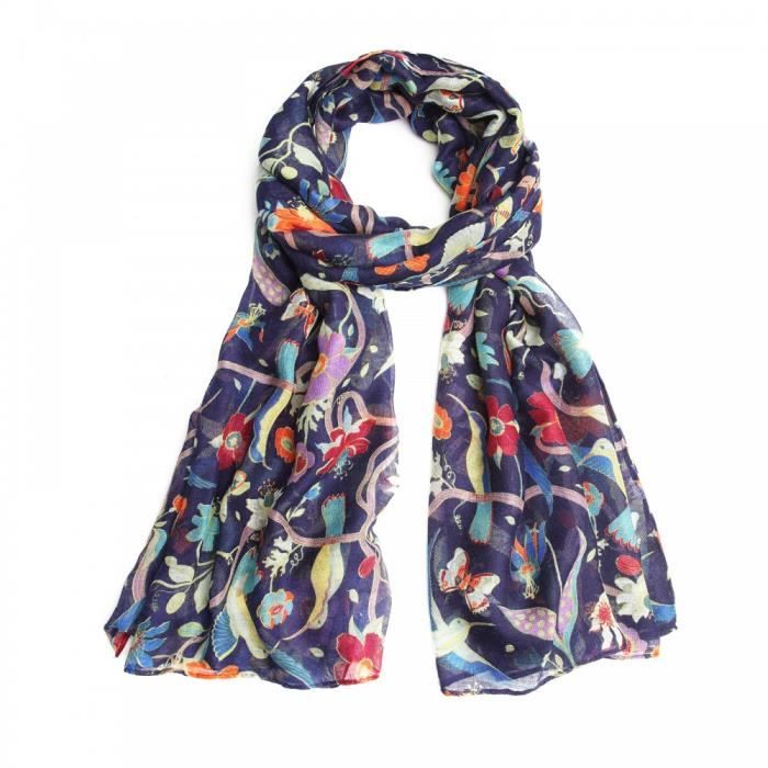 Écharpe De Plage Pour Femmes Avec Imprimé Floral, Douce Et Lisse