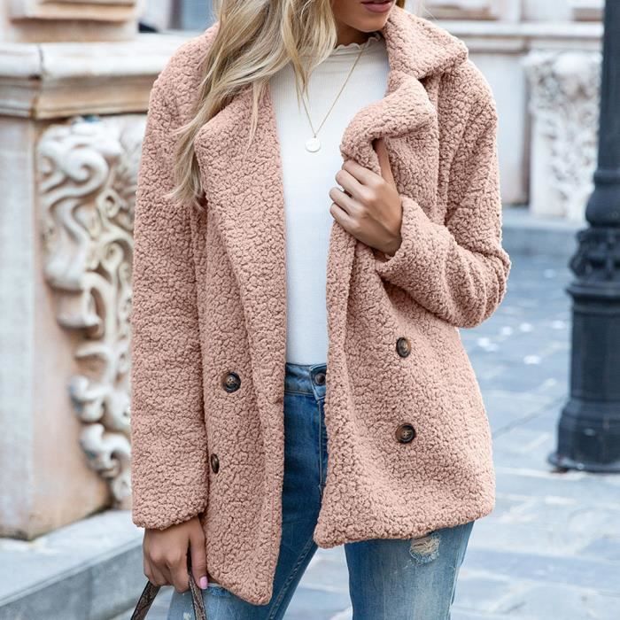 Manteau new arrivals duveteux femme