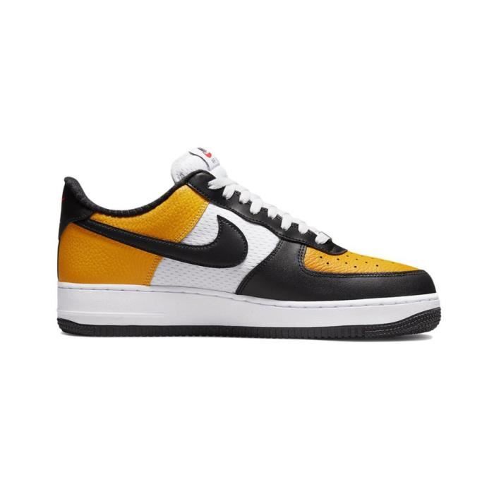 Baskets Air Force 1 Low Chaussures de sport DQ7775 700 Homme Femme Noir Jaune Noir jaune Cdiscount Chaussures
