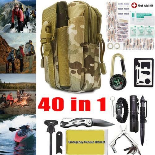 Kit de Survie Militaire Complet–Trousse de Secours Kit de Survie d'urgence,  Multifunctional Camping Randonnée Pêche Chasse survivali - Cdiscount Sport