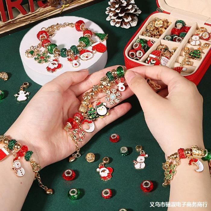 Kits de bracelets à breloques de Noël