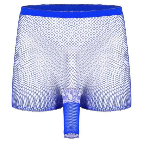 YIZYIF Boxer El phant Homme Sexy Boxeur R sille Cale on Fishnet