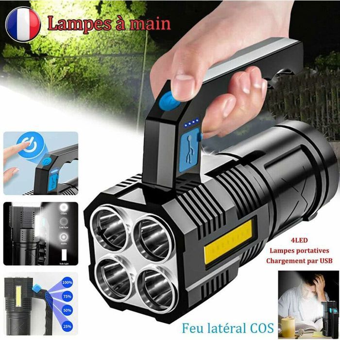 Lampe de poche LED rechargeable EDC, torche