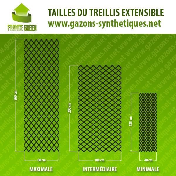 Treillis extensible 1 x 2 m pour occultation - France Green