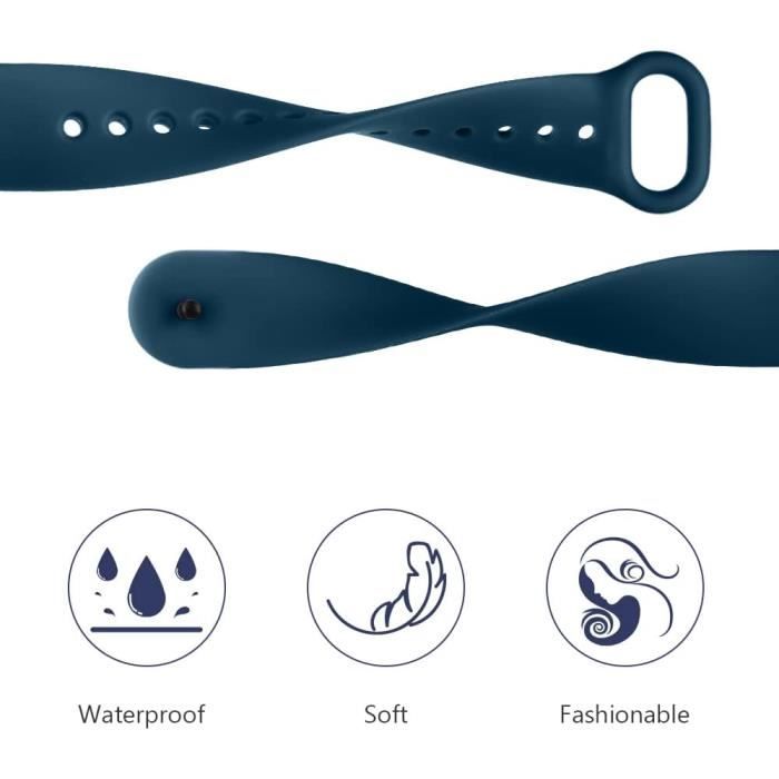 Bracelet Silicone Pour Xiaomi Mi Band 8 Et 9 - Bleu Nuit - Neuf Avec étiquettes