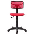 Chaise de bureau enfant MILAN - IDIMEX - pivotante, ergonomique, hauteur réglable - mesh rouge-3