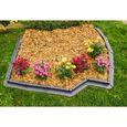 Bordure de jardin décorative en plastique marron - Timbela - 5m de long x 6cm de haut - Résistant aux UV-3
