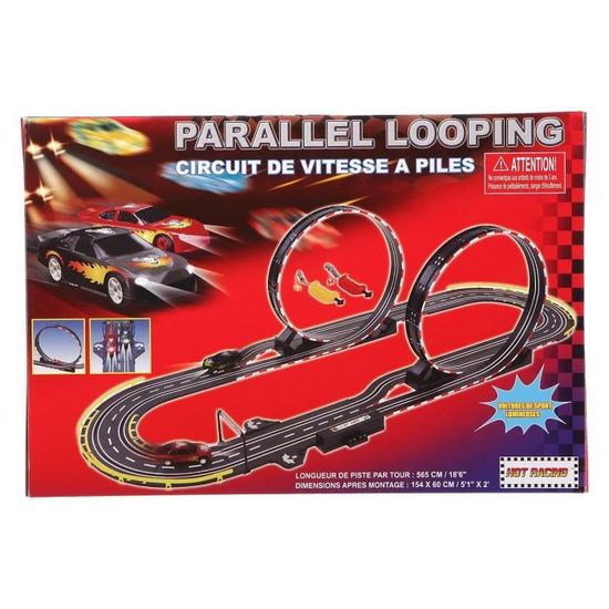 Golden Bright Circuit Electrique 2 Voitures 2 Loopings 5 7m