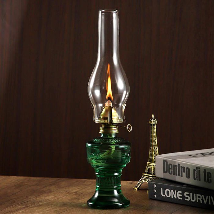 Abat-jour En Verre Transparent Pour Lampe à Pétrole - Cheminée Résistante Haute Température - Design Vintage - 24.5x5 Cm