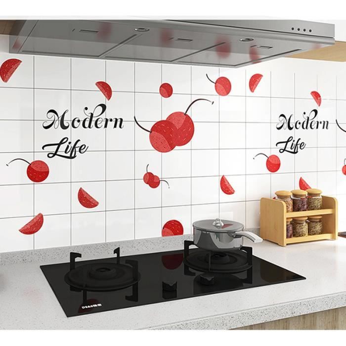 Carrelage Adhesif Mural 60X300Cm Stickers Huile De Cuisine