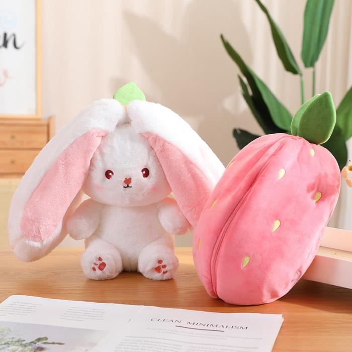 Lapin rose 25 cm Jouets en peluche lapin mignon Harvey Of