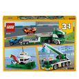 LEGO® Creator 3-en-1 31113 Le Transporteur de Voitures de Course, Jouet, Camion avec Remorque-4