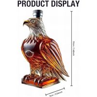 Bouteille de whisky aigle, carcasse de whisky en forme d'aigle, carafe en verre décoratif unique, cadeaux de vin d'aigle pour les amateurs de whisky, papa, mari et petit ami