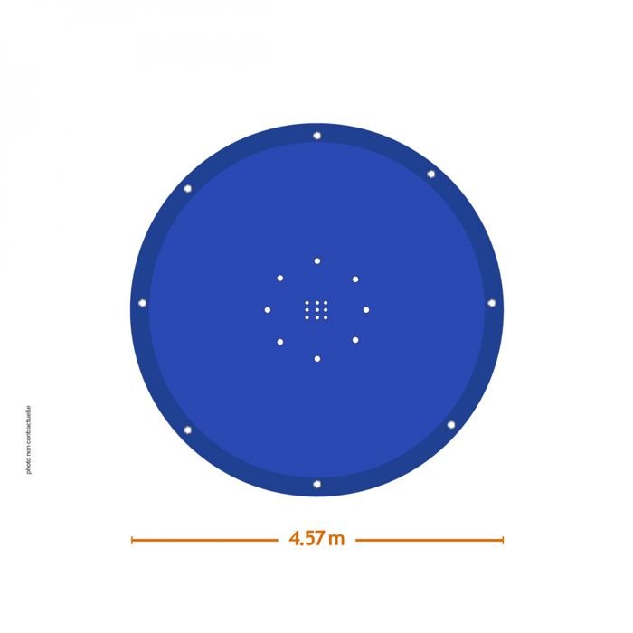 Housse De Piscine Ronde 4 Saisons - Diamètre 160 Cm, Tissu Oxford 210D Anti-UV Et Imperméable Avec Cordon Élastique Renforcé - 6