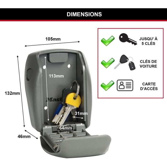 Master Lock Câble rétractable pour ranger les clefs dans la boite à clefs, Jusqu'à 91 cm de long