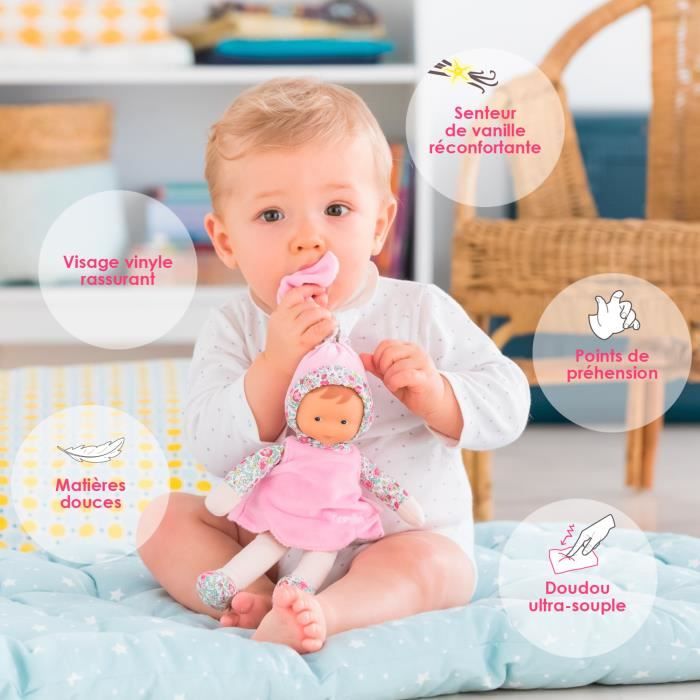Corolle – Doudou Miss Florale – 25 Cm – Visage Vinyle Vanille – Lavable – Dès La Naissance