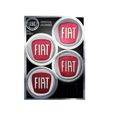 Autocollants Fiat Officiel, 4 Logo Couleur, Diamètre 48 mm, Tableau 94 x 131 mm-0