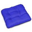 Lot de 6 coussins pour chaise, banc de jardin et canapé - SuperKissen24 - 45x45 cm - imperméable - Bleuet-0
