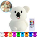 Kadoing® Veilleuse Koala (Grande) - avec fonction tapotement et télécommande - Lampe LED rechargeable - Jouet pour bébé et enfant