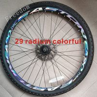 Autocollants pour roues de vélo,26/27.5/29 pouces,stickers pour jantes de VTT,radium- 29Radium colorful