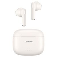 USAMS-US14 série Écouteurs Sans Fil Bluetooth 5.3 double micro ENC écouteurs réduction de bruit TWS casque stéréo semi-in-ear, Blanc