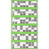Lot de 8 Carnets de 750 Tickets Jumbo Bingo – Vert