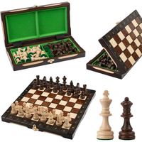 Master of Chess Champion Petit jeu d'echecs en bois fait main 29 cm