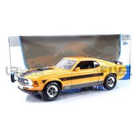Voiture Miniature de Collection - MAISTO 1/18 - FORD Mustang Mach 1 - 1970 - Orange / Black - 31453OR