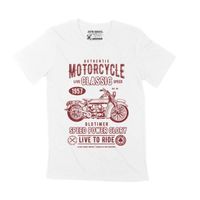 Homme Tee-Shirt Authentique Moto Classique 1957 - Motard Vintage – Authentic Motorcycle Classic 1957 - Vintage Biker – 66 Ans