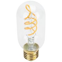 Ampoule Vintage Double Spirale E27 4W LED Filament Flexible Lumière Chaude Ampoule LED 220V luminaire halogene Transparent