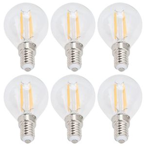 AMPOULE - LED Akozon Ampoule à LED 6 pièces G45 Vintage Ampoule Transparent E12 Base Lampe pour La Maison Luminaires Décoratifs 6W 220V