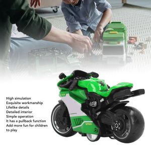 MOTO Jouet de motos à tirer Jouet de moto à retirer, modèle de moto en alliage de Simulation innovant pour enfants, Vert 111640