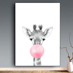 Cadre photo en bois bébé 1ère année avec girafe S-BB0350