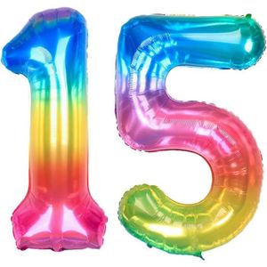 BALLE - BOULE - BALLON 40 Pouces Foil Ballons Chiffre 15-51 Neon Rainbow 