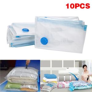 HOUSSE DE RANGEMENT Lot de 10 sacs de rangement sous vide transparents