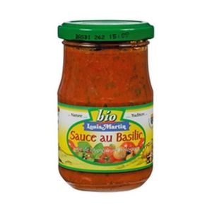 SAUCE PÂTE ET RIZ Sauce tomates basilic BIO - Louis Martin - pot 190g