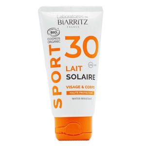 SOLAIRE CORPS VISAGE Laboratoires de Biarritz Sport Lait Solaire SPF30 