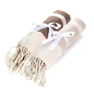Nicola Printemps 170 x 90 cm de Plage en Coton Turc Serviette Paquet de 2 Gris